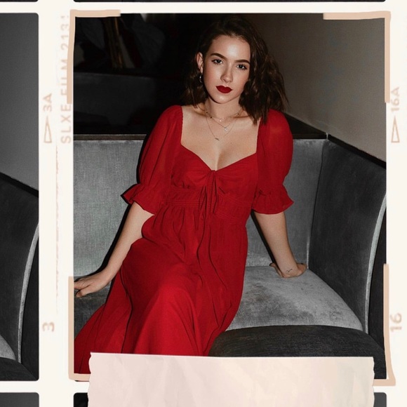 Eggie | Dresses | Eggie Red Midi Dress 